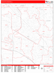 Arlington Heights  Wall Map Red Line Style